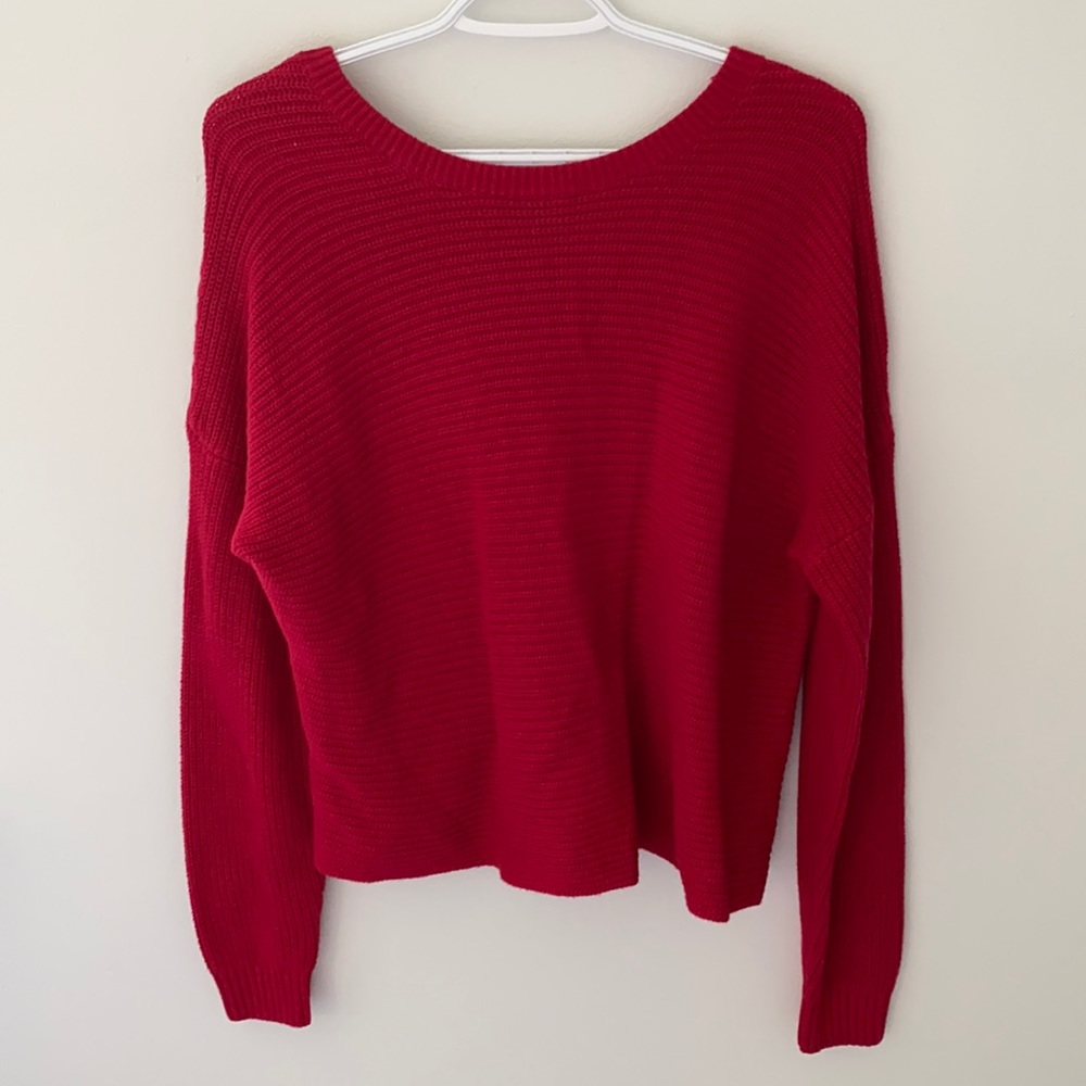 Hollister Reversible Knotted Knit Sweater